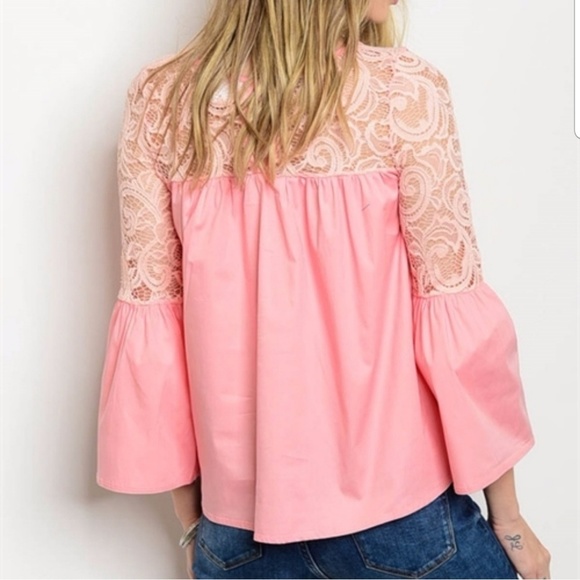 BLUSH LACE TOP - Picture 3 of 4